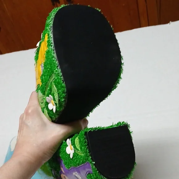 Dolls Kill x Teletubbies Platform Boots Multicolor Fur & Turf Kawaii RARE Size 6 - Picture 9 of 16